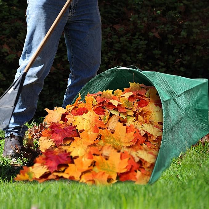 53 Gallon Leaf Collector,Large Yard Dustpan,Portable Pop Up Leaf Bags, Foldable Leaf Pick Up Tools,Reusable Yard Garden Bags for Leaves Lawn Trash(200L)