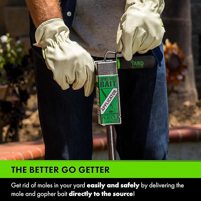 Yard Butler Gopher/Mole Bait Applicator - Gardening Tool for Safe & Easy Pest Control - No Digging Needed - Durable & Sturdy Bait Applicator - Mole, Vole & Gopher Killer