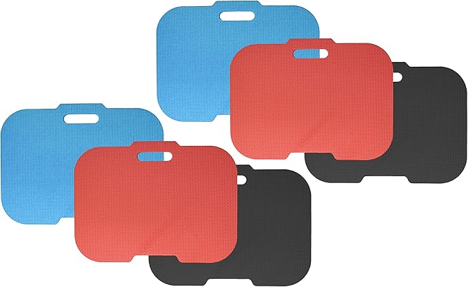 Black Duck Brand Set of 6 Foam Kneeling Pads - Garden Knee Mat/Gardening Seat Cushion - Quality Comfort! 15.25" x 11.5" x .375"