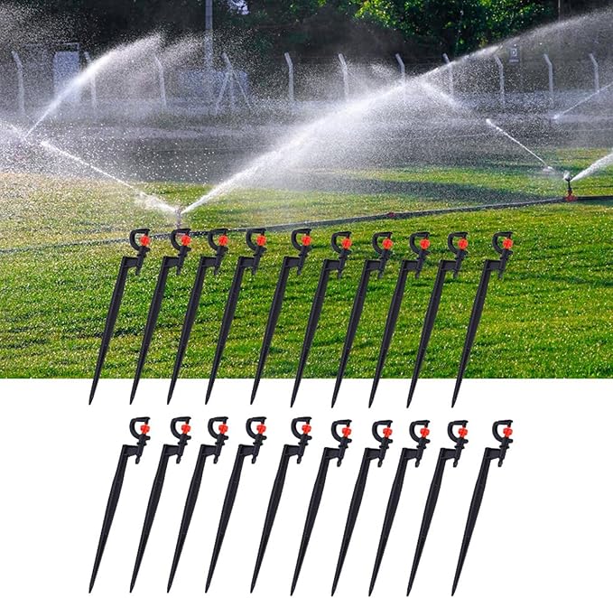 20pcs G Type 360 Degree Drip Irrigation Sprinkler Heads Adjustable Irrigation Drippers Sprinklers Garden Irrigation System Accessory for Garden Lawn