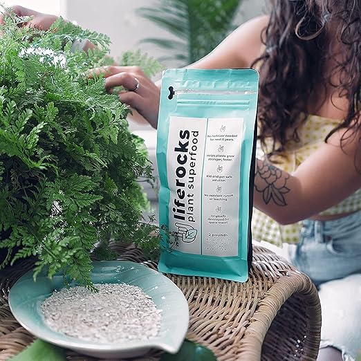 Liferocks Plant food for house and outdoor plants - used potting mix or a standalone soil – works as effective plans fertilizer herb garden