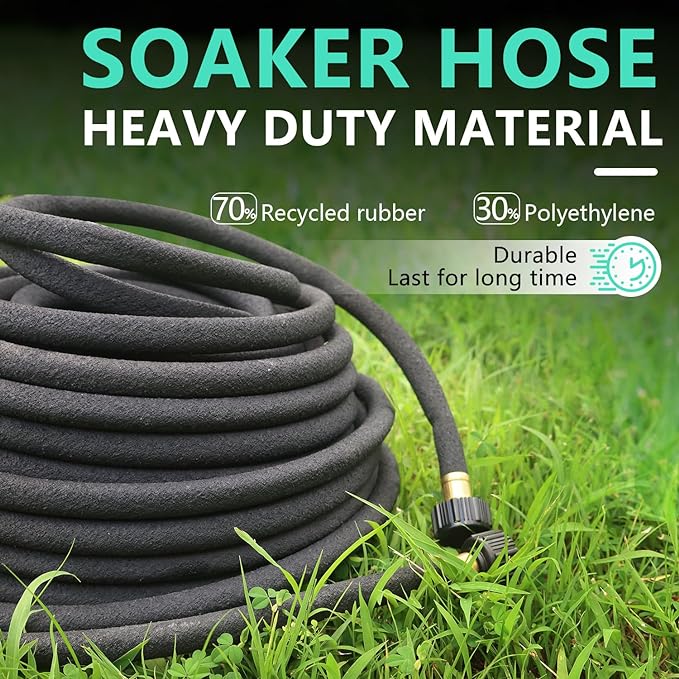 1/2’’ Soaker Hose for Garden 150 Ft, Soaker Hoses for Garden 150 Ft, Garden Soaker Hose 150 Ft Drip Hoses for Garden Drip Garden Hose Irrigation System (150 feet)