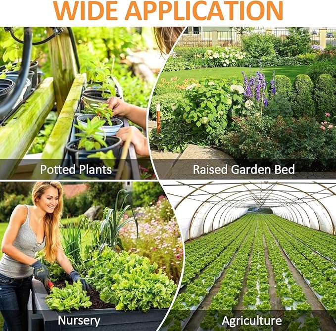 35 Pieces Drip Irrigation Coupling Fittings, 1/2'' Drip Line Barbed Coupler Connectors for 1/2 Inch, 5/8", .700" Irrigation Tubing 2-Way Straight Coupling for Garden Drip Sprinkler Systems