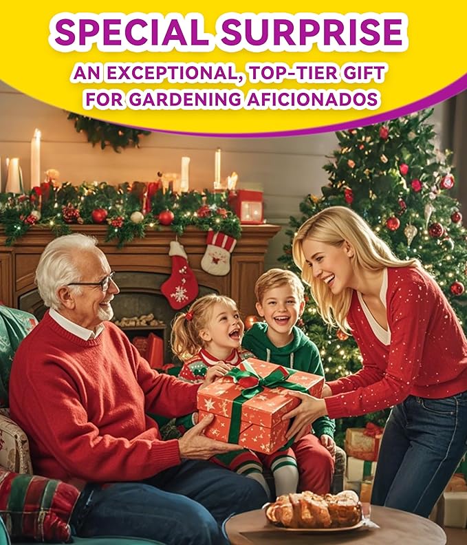 PAITIN Paint & Plant Flower Gardening Kit - 4 Inch Plant Pots, Kids Gardening Tools, Plant Labels, Paints, Brushes, Gem & Eye Stickers - Perfect Gardening Gifts for Women & Kids