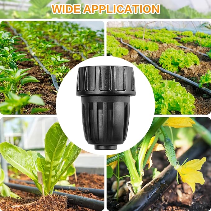 3/4 Inch Female Pipe Thread to 1/2 Inch Drip Irrigation Tubing Adapter: 6 Pieces 1/2 In. Barbed Drip Line x 3/4 In. Faucet PVC Adapter Connect 3/4" FHT Faucet, Sprinkler Manifold, Garden Hose