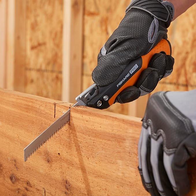 Fiskars Home Essentials Tool Kit with PowerGear Lopper, Shears, Bypass Pruner, Folding Saw with 2 Blades, IsoCore Hammer, and Utility Knife, for Indoor Use and Outdoor Gardening (6 Piece Kit)