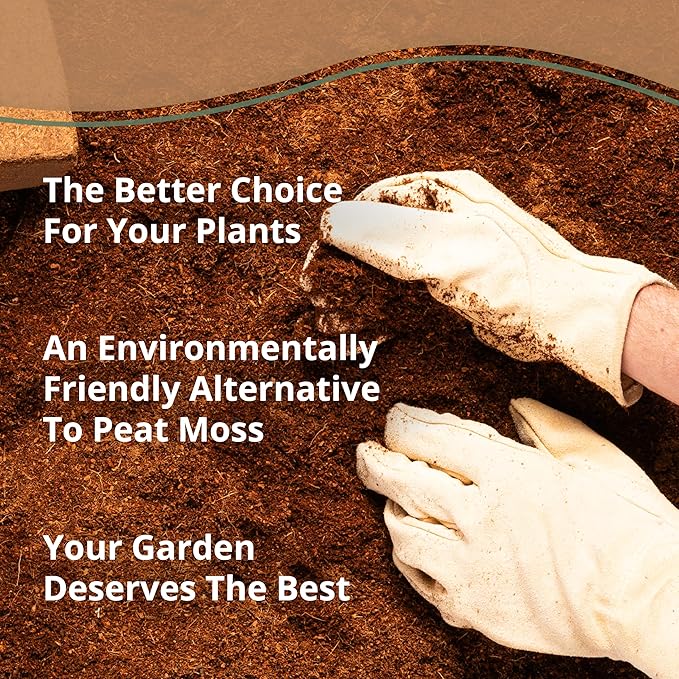 Coco Bliss (40lbs) - Organic Coco Coir for Plants - OMRI-Listed Coco Coir Brick for Garden Soil & Potting Mixes - Coconut Fiber Substrate Mixes with Potting Soil for Indoor Plants & Outdoor Plants