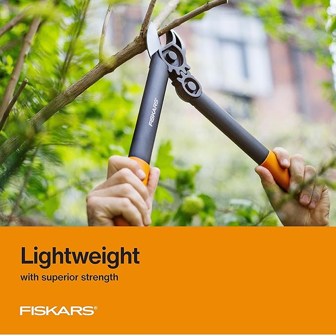 Fiskars Home Essentials Tool Kit with PowerGear Lopper, Shears, Bypass Pruner, Folding Saw with 2 Blades, IsoCore Hammer, and Utility Knife, for Indoor Use and Outdoor Gardening (6 Piece Kit)