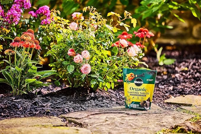 Miracle-Gro Organic Planting Tablets, for Transplants and Starter Plants, Formulated with Calcium, Jump Starts Root Growth, OMRI Listed, 20 Tablets (2-Pack)