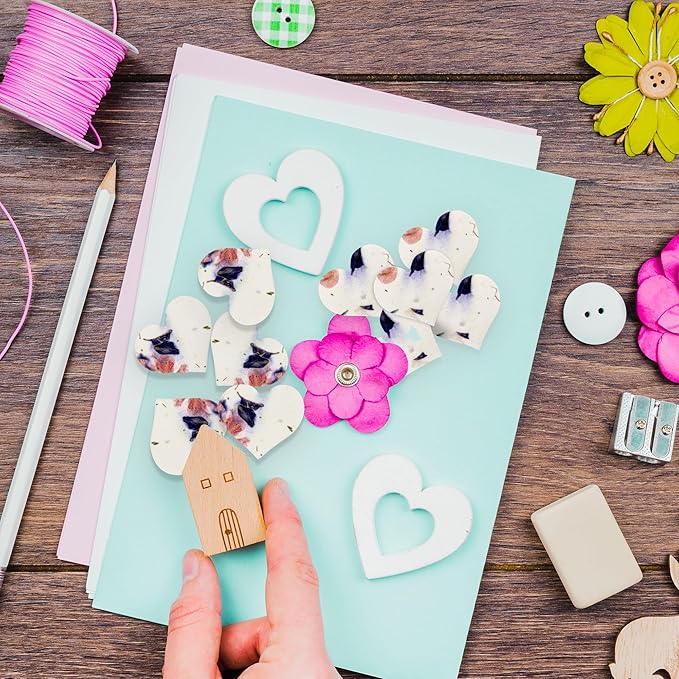 50 pcs Small Purple Hearts – Plantable Seed Paper for Weddings, Gifts, and Life Events (#45s)