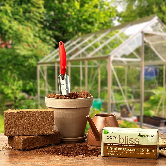 Coco Bliss Coco Coir Bricks (30-Pack, 650gm Bricks) - Organic Coco Coir for Plants - OMRI-Listed Coconut Coir for Plants - Coconut Coir Bricks - Coco Peat for Plants, Garden Soil, & Organic Mulch