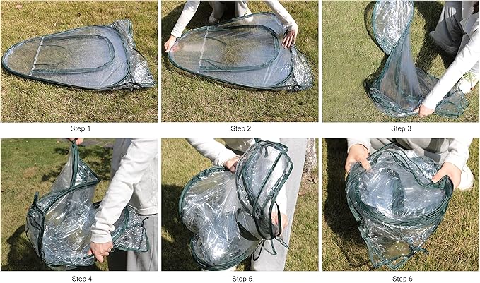 Gardzen 2-Pack 27"x27"x31" Pop up Grow Greenhouse Small Greenhouse, Portable Plant Flowers Mini Green House Cover for Outdoor & Indoor Use