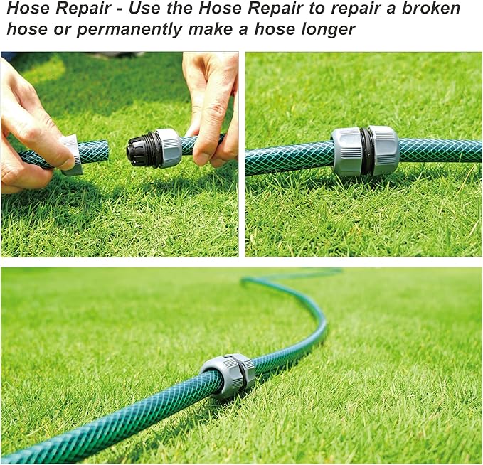 Eden 98063 Multi-Adjustable Flex Design Above Ground Irrigation Garden Sprinkler System, Sprinkler & Hose, DIY Plant Watering Set