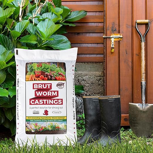 30 Pounds All Organic Fertilizer Worm Castings Filled with Nutrients and Minerals for a Variety of Indoor and Outdoor Plants, 4 Pack