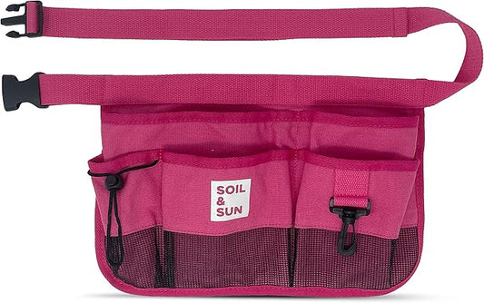 Soil & Sun Garden Tool Belt for Women, Tool Apron, Utility Belt Women, Teacher, Canvas Waist Apron with Pockets,Garden Aprons