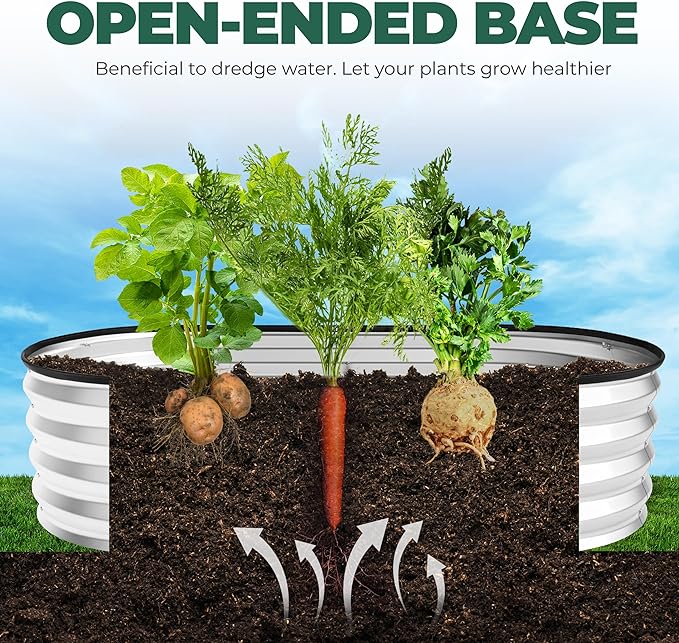 Utopia Home 2 Pack Galvanized Raised Garden Bed, 4ft x 2ft Lightweight Planter Boxes Outdoor with Easy Assembly, Large Garden Bed for Vegetables, Fruits, Flower - Silver