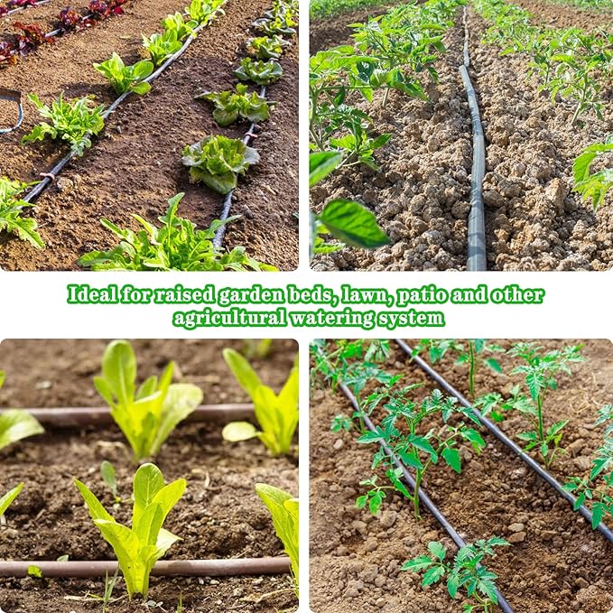 36 Pieces Drip Irrigation Kit:Drip Irrigation Parts for 1/2 Inch Drip Irrigation Tubing with 17mm 0.600" ID Drip Barbed Connectors Including 12 Couplings 10 Tees 6 Elbows 6 Plugs 2 Crosses