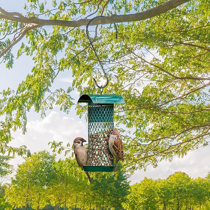 6 Pack 12 Inch Extra Large S Hooks for Hanging Plants, Rust-Proof Heavy Duty Tree Branch Hooks Plant Hooks Outdoor for Hanging Bird Feeder,Patio,Indoor Uses