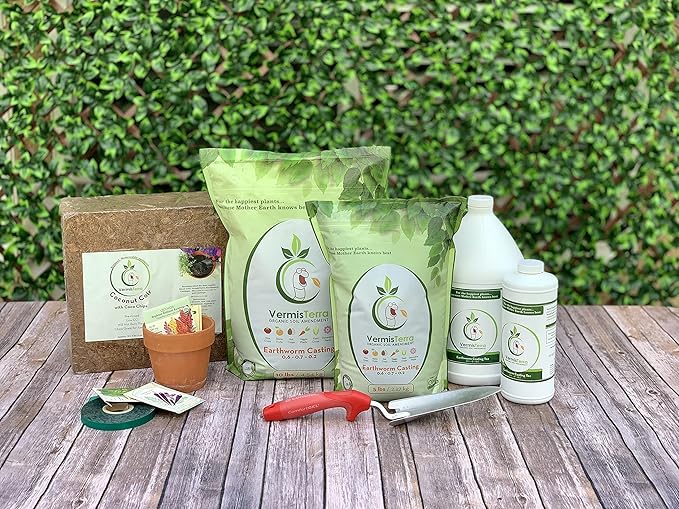 Worm Tea for Gardening and Composting - 32oz Quart - Organic Earthworm Soil Enhancer - Vermicompost Fertilizer - Increase Yields, Boost Growth - Vegetables, Flowers, Fruit and Trees - Plant Probiotic