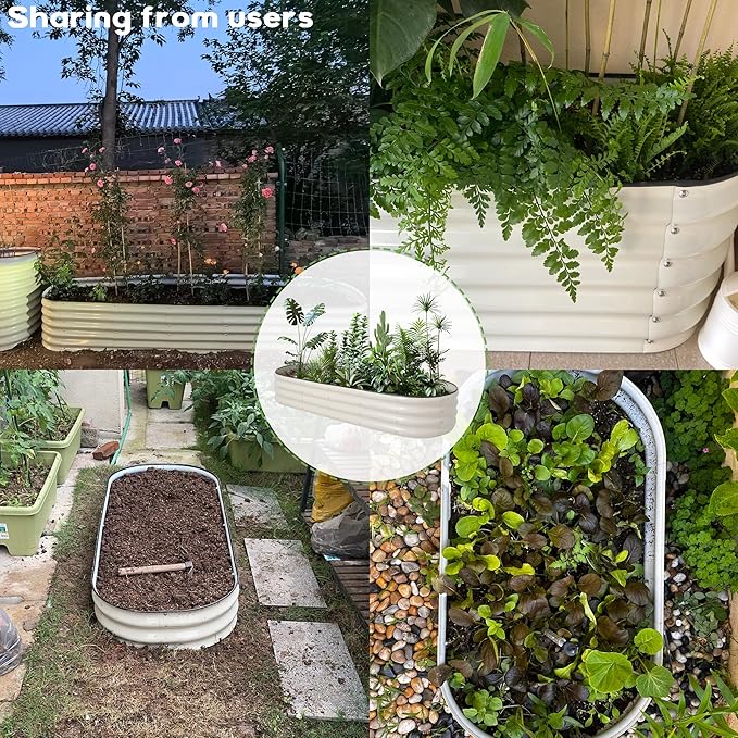 Galvanized Raised Garden Bed Kit Outdoor Metal Garden Planter Box for Backyard Gardening, Planting Vegetables, and Patio (70.8"x23.6"x11.8")