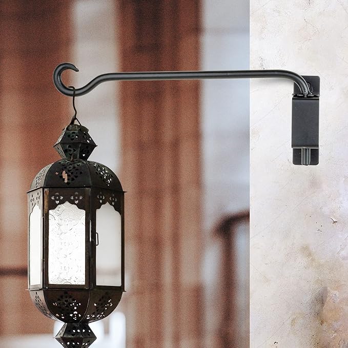 AJART Bird Feeder Hangers Outdoor: Swivel Hanging Plant Bracket for Indoor Wall Mount 12 Inch - 2 Pieces Hummingbird Feeder Hook for Flower Basket