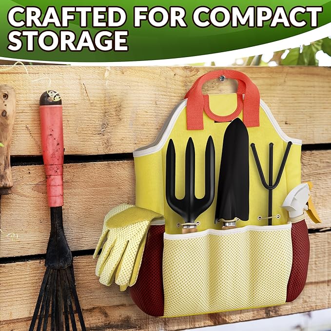 Gardening Tool Set - 9 Pcs Gardening Tools for Women Gardening Hand Tools Gardening Kit Garden Tools for Women Garden Tool Set Gifts for Gardeners - Gardening Set Cool Stuff for Gardening Gifts