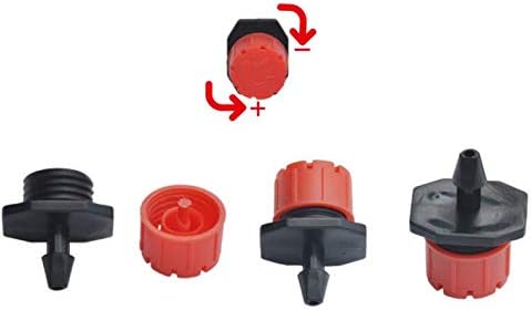 50PCS Adjustable Irrigation Drippers Sprinklers 1/4 Inch Emitters Drip Watering System for Vegetable Gardens, Flower beds, Lawn, Herbs Gardens