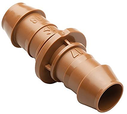 12 Pack Drip Irrigation Fittings 1/2” Drip Line, Rain Bird XFF-Coup 17mm Drip Line Connectors, 1/2 Inch Drip Irrigation Tubing, Drip Irrigation Connectors, Drip Hose Connectors Includes LED Light