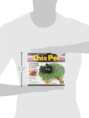 Chia Pet Elephant with Seed Pack, Decorative Pottery Planter, Easy to Do and Fun to Grow, Novelty Gift, Perfect for Any Occasion