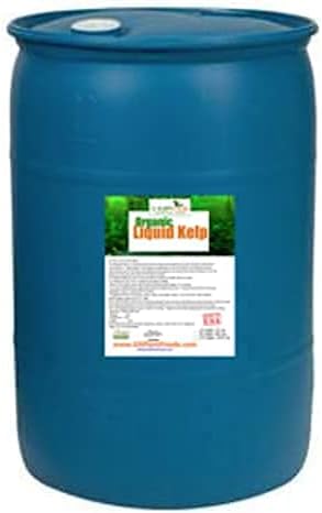 GS Plant Foods Seaweed Fertilizer - Omri Organic Liquid Kelp Fertilizer (55 Gallon) - Liquid Kelp Seaweed Concentrate for Farms, Gardens, Greenhouses, Lawns & Soil
