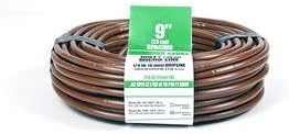 DIG ML-509B ¼” 500’ MICROLINE™ Dripline, 9” Dual Outlet Emitter Spacing, UV-Resistant Tubing for Garden & Landscape Irrigation | Flexible, Durable, Water-Saving | Easy Installation (Brown)