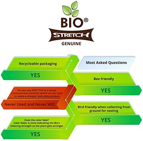 Soft Garden Plant Ties for Indoor & Outdoor Plants - Strong & Stretchy Cut-to-Length Plant Tape for Climbing Plants, Tomato Vines & Home Gardening (130 ft / 40M)