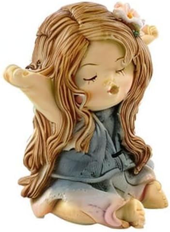 Top Collection Miniature Fairy Garden and Terrarium Statue, Little Fairy Yawning