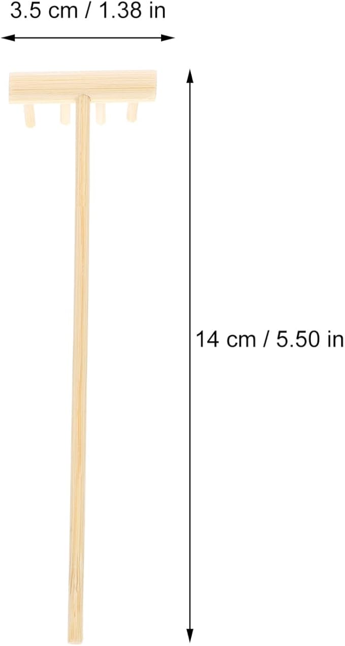EXCEART Mini Rake Set - 80 Pcs Meditating Sand Zen Garden Accessories - Bamboo & Wood Adjustable Tools
