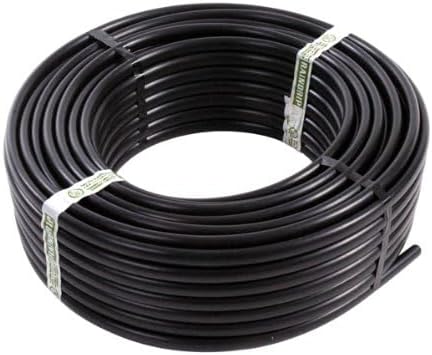 Raindrip 061020P 5/8-Inch Drip Irrigation Supply Tubing, 200-Foot, for Irrigation Drippers, Drip Emitters, Drip Irrigation Parts, and Drip Systems, made with Polyethylene, Black