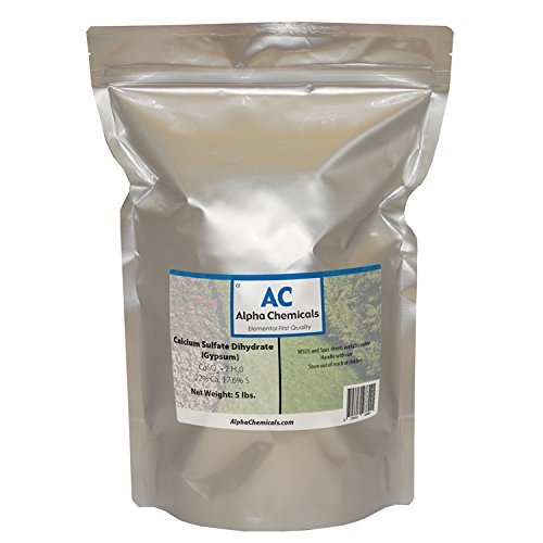 Calcium Sulfate Dihydrate - Gypsum - CaSO4*2H2O - 5 Pounds