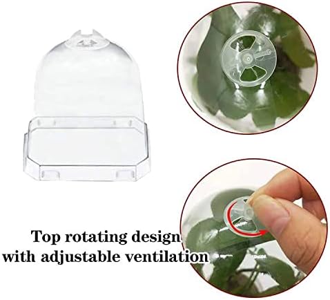 EBaokuup 30PCS Clear Plant Nursery Pots with Humidity Dome - 3" Durable Plastic Gardening Pot with Labels, Small Plant Container for Seedlings/Vegetables/Succulents/Cuttings