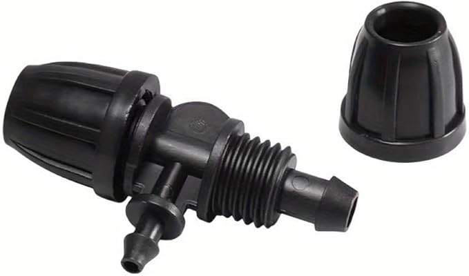 10PCS 5/16 Inch Irrigation Fittings Barbed Tee Connectors For (5/16" ID X0.43-0.47" OD) 11-12mm PE Drip Tubing Pipe Barbed Tee Connectors (BLACK)