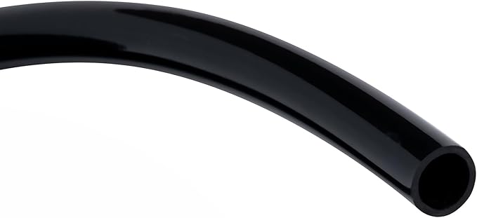 Black Vinyl Tubing 1/4” ID × 3/8” OD - 50 Feet PVC Flexible Plastic Tube Hybrid Hose, Transfer Water Air Oil for Pond Fountain Garden, Non-toxic and BPA free