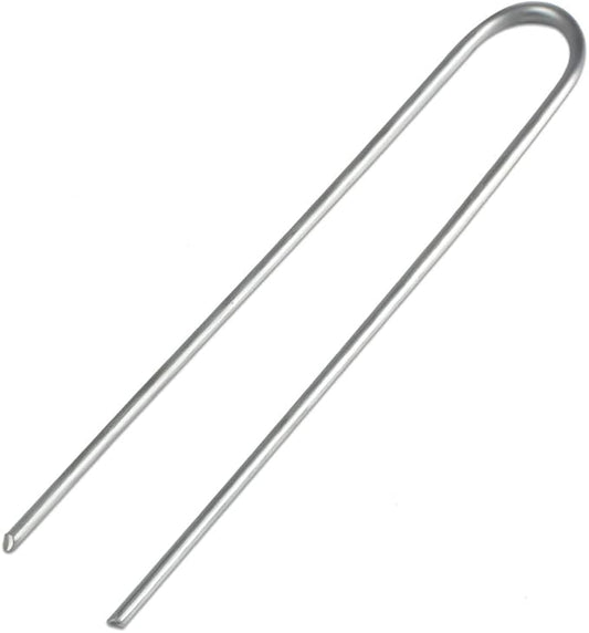 6 Inch Galvanized Garden Stakes Landscape Staples,Ground Stakes Heavy-Duty Sod Pins Anti-Rust Fence Stakes 50 Pack