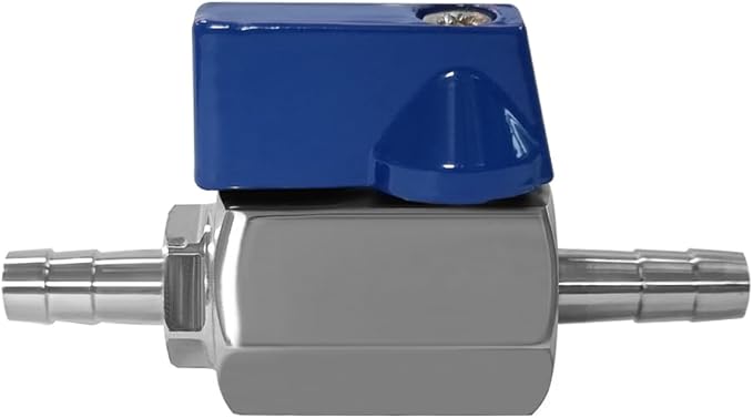 Beduan 5/16” Hose ID Barb Ball Valve 304 Stainless Steel Mini Shut Off Valve for Water Gas Fuel Drip Irrigation and Aquariums