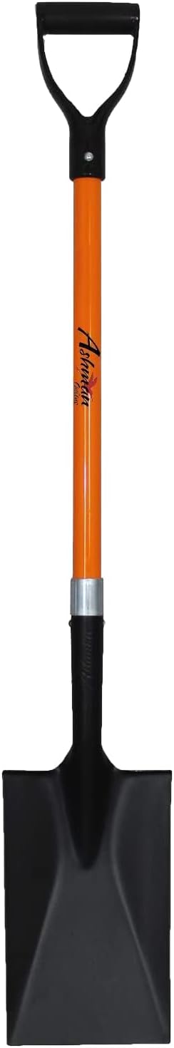Ashman Spade Shovel (1 Pack) – 41 Inches Long D Handle Grip – The Single Shovel Weighs 2.2 Pounds and has a Durable Handle – Premium Quality Multipurpose Orange Spade Shovel with Strong Build.
