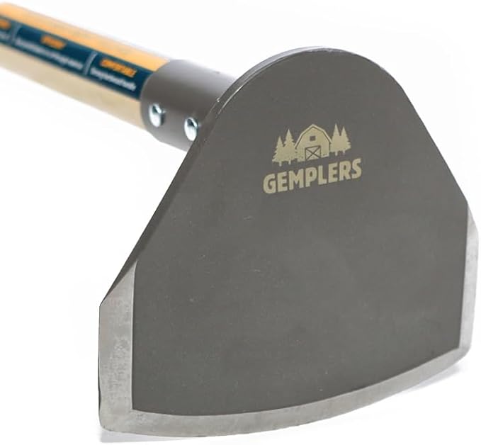 Gempler's 7" Field Hoe with Wood Handle for Weeding and Cultivating, Steel Gardening Tool