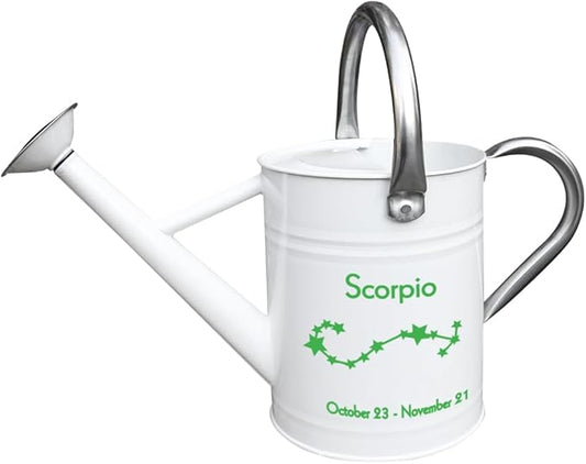 Metal Watering Can for Outdoor and Indoor Plants, Watering Can Decor, 1 Gallon (Scorpio)