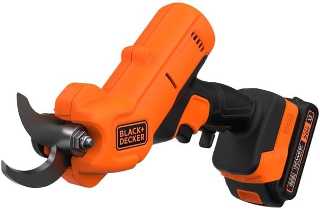 BLACK+DECKER 20V MAX* Cordless Pruner Kit, Power Pruning Shears, Battery and Charger Included (BCPR320C1)