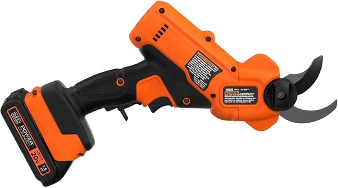BLACK+DECKER 20V MAX* Cordless Pruner Kit, Power Pruning Shears, Battery and Charger Included (BCPR320C1)