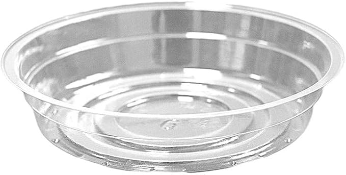 TRUEDAYS 20 Pack 8 Inch Plant Saucers Clear Plant Saucers Flower Pot Plastic Drip Trays Excellent for Indoor & Outdoor Plants