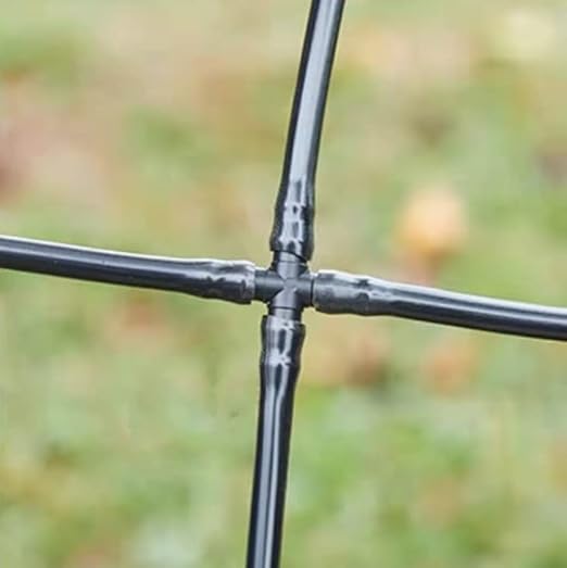 50-Pack Drip Irrigation Universal Connectors 1/4 Inch Barbed Tee Fittings for 1/4" Drip Irrigation Tubing, Barbed 4 Ways Connectors for 4mm/7mm Drip Irrigation Watering System, Black