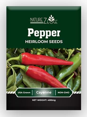 Hot Pepper Seeds for Planting, Cayenne, Hungarian Yellow, Jalapeno, Serrano, Habanero Orange, Heirloom Pepper Seeds Variety Pack, NonGMO