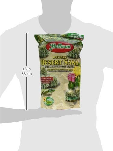 Hoffman Western Desert Sand Decorative Soil Cover for Potted or Bedded Plants, 2 Dry Quarts, 2 Pack